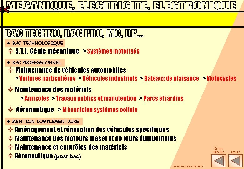 l BAC TECHNOLOGIQUE ± S. T. I. Génie mécanique > Systèmes motorisés l BAC