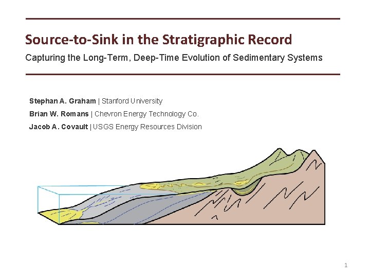 Source-to-Sink in the Stratigraphic Record Capturing the Long-Term, Deep-Time Evolution of Sedimentary Systems Stephan