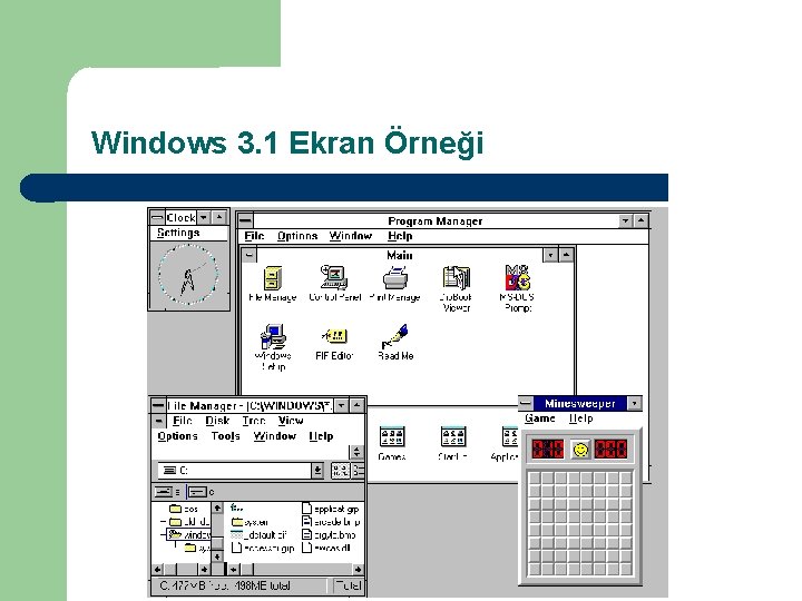 Windows 3. 1 Ekran Örneği 