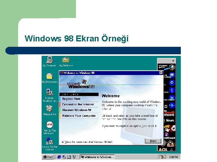 Windows 98 Ekran Örneği 