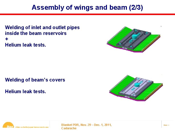 First Wall Panel Overview Typical Dimensions and weight