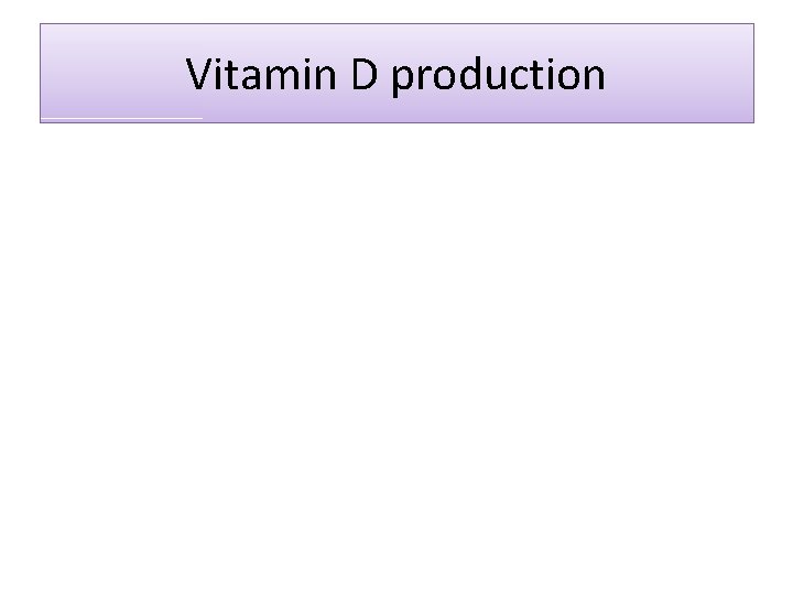 Vitamin D production 