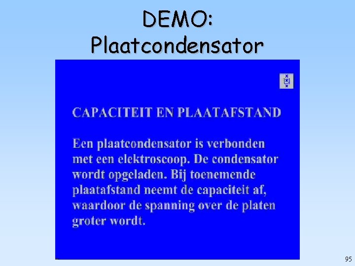 DEMO: Plaatcondensator 95 