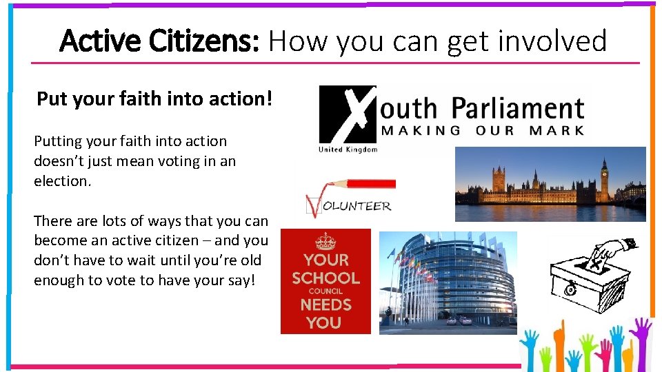 Active Citizens: How you can get involved Put your faith into action! Putting your