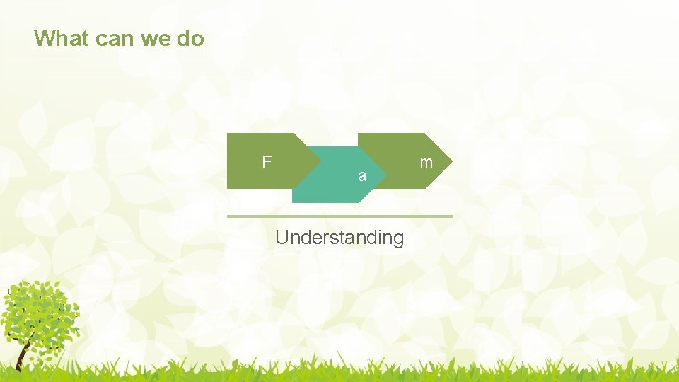 What can we do F a Understanding m 