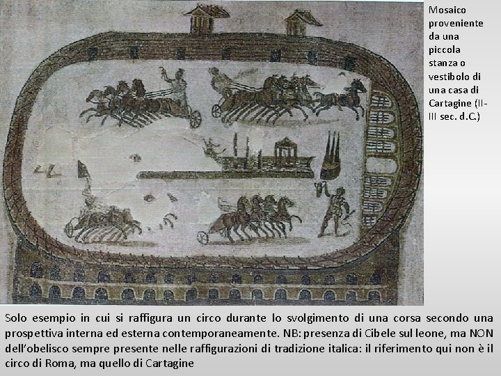 Mosaico proveniente da una piccola stanza o vestibolo di una casa di Cartagine (IIIII