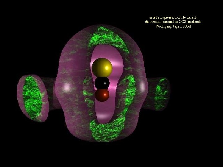 artist’s impression of He density distribution around an OCS molecule [Wolfgang Jäger, 2006] 
