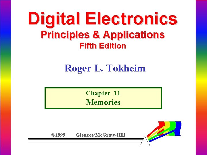 Digital Electronics Principles & Applications Fifth Edition Roger L. Tokheim Chapter 11 Memories ©