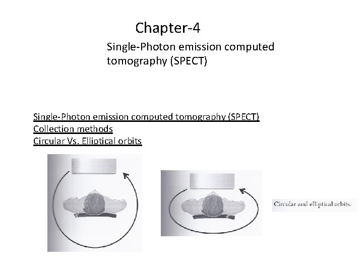 Chapter-4 Single-Photon emission computed tomography (SPECT) Collection methods Circular Vs. Elliptical orbits 