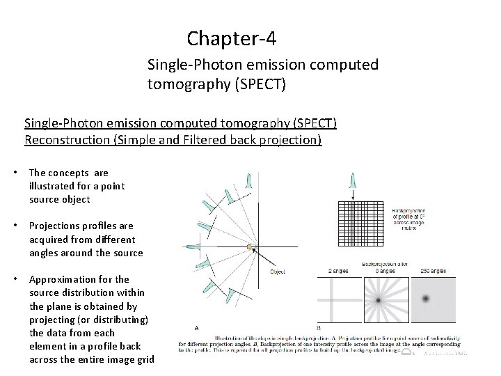 Chapter-4 Single-Photon emission computed tomography (SPECT) Reconstruction (Simple and Filtered back projection) • The