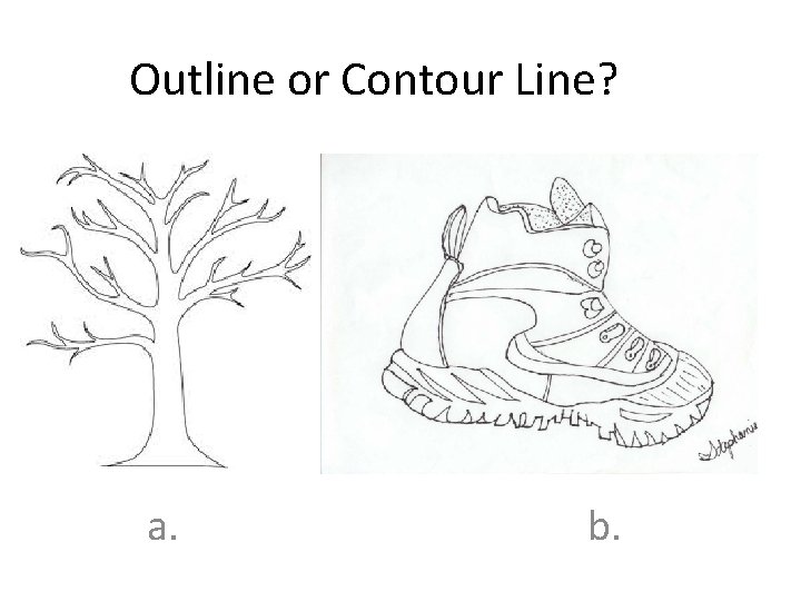 Outline or Contour Line? a. b. Outline or Contour Line? a. b.