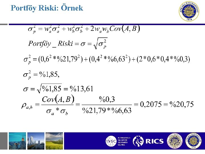 Portföy Riski: Örnek 