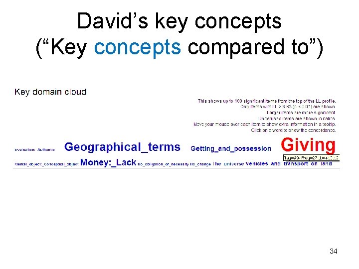 David’s key concepts (“Key concepts compared to”) 34 