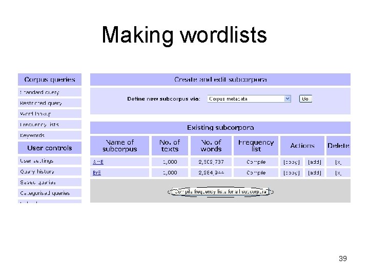 Making wordlists 39 