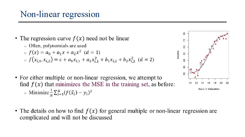Non-linear regression • 