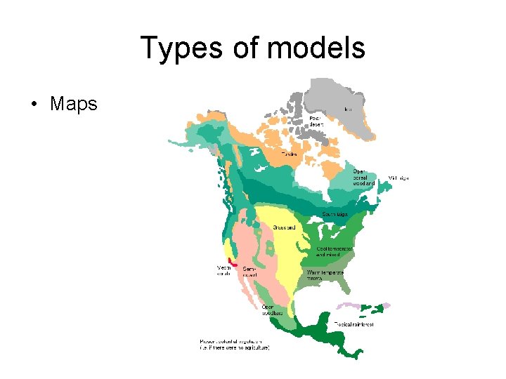 Types of models • Maps 