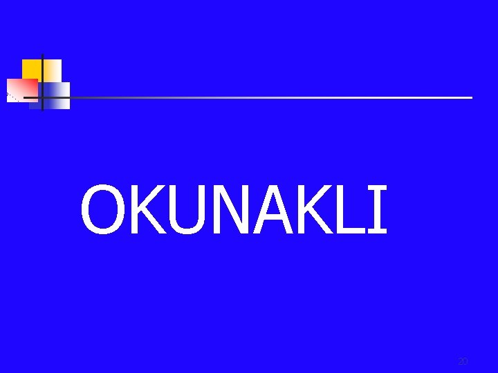 OKUNAKLI 20 