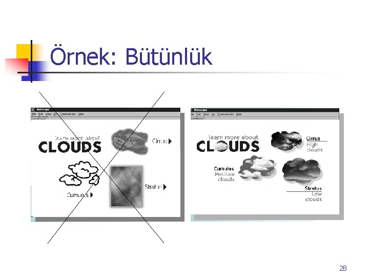 Örnek: Bütünlük 28 