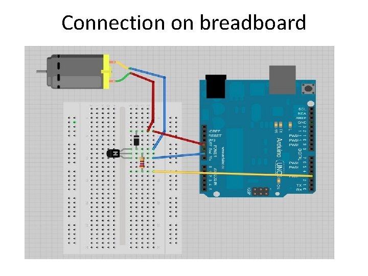 Connection on breadboard 