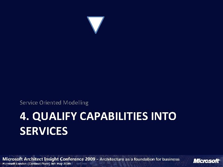 Service Oriented Modelling 4. QUALIFY CAPABILITIES INTO SERVICES 