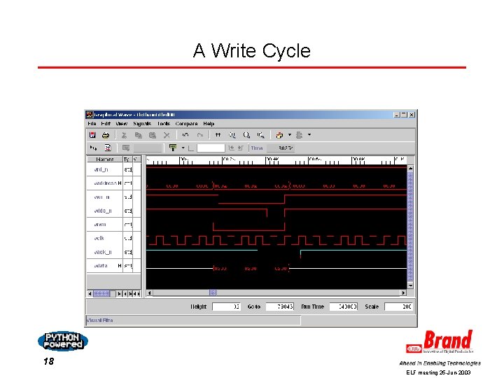 A Write Cycle 18 ELF meeting 25 -Jun-2003 A Write Cycle 18 ELF meeting 25 -Jun-2003