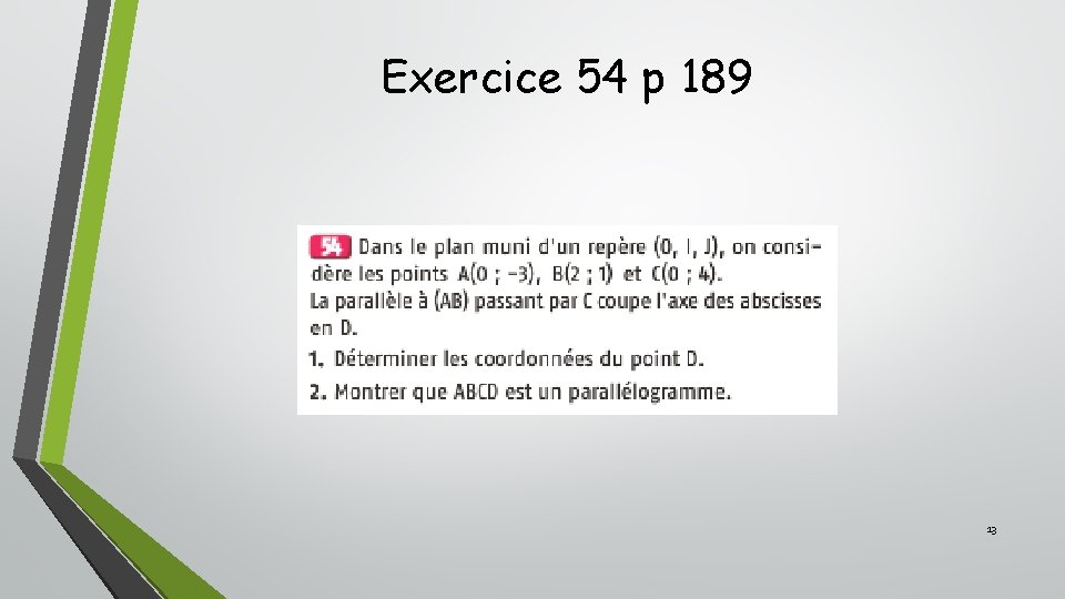 Exercice 54 p 189 13 