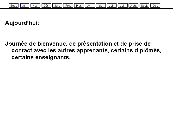 Sept. Oct. Nov. Déc. Jan. Fév. Mar. Avr. Mai Juin Juil. Août Sept. Oct.