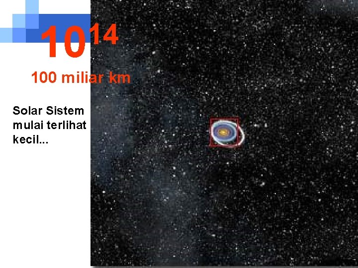 14 10 100 miliar km Solar Sistem mulai terlihat kecil. . . 