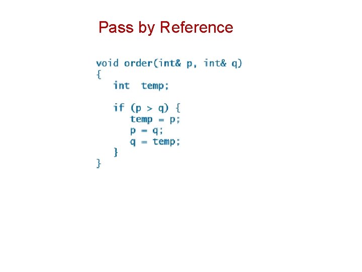 Pass by Reference 
