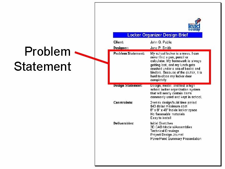 Engineering Problem Statement Examples Drawing Forging new generations of engineers Introduction to Design