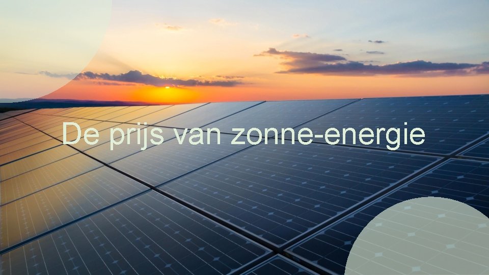 De prijs van zonne-energie 