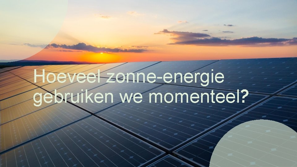 Hoeveel zonne-energie gebruiken we momenteel? 