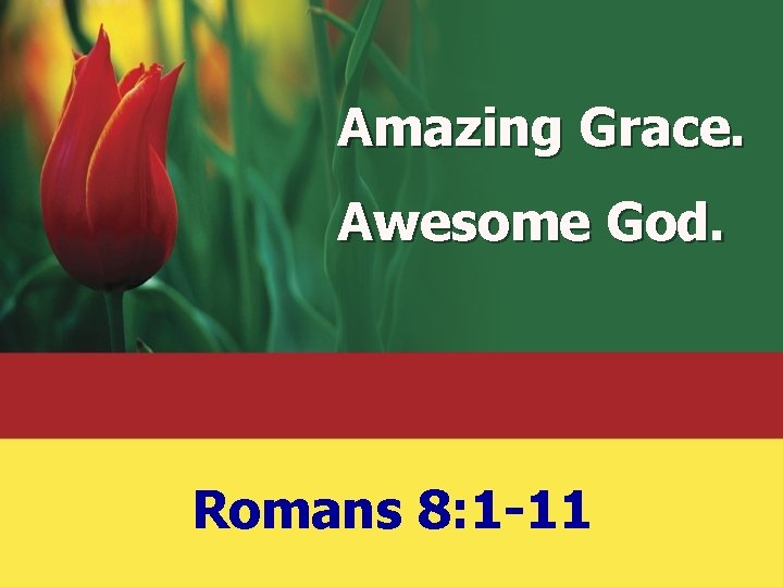 Amazing Grace. Awesome God. Romans 8: 1 -11 