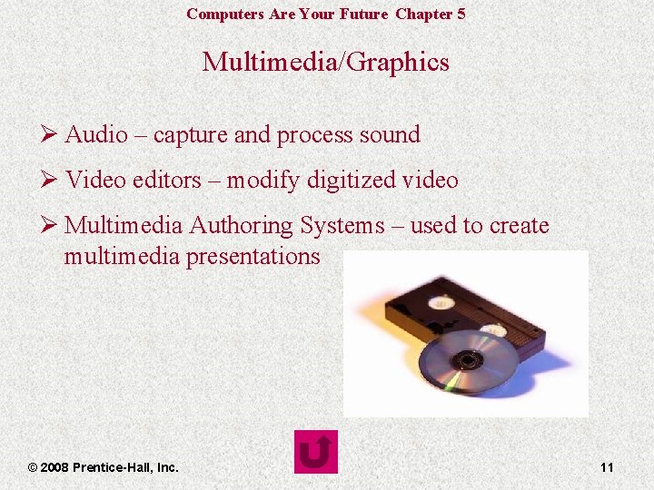 Computers Are Your Future Chapter 5 Multimedia/Graphics Ø Audio – capture and process sound