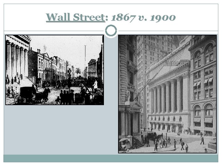 Wall Street: 1867 v. 1900 