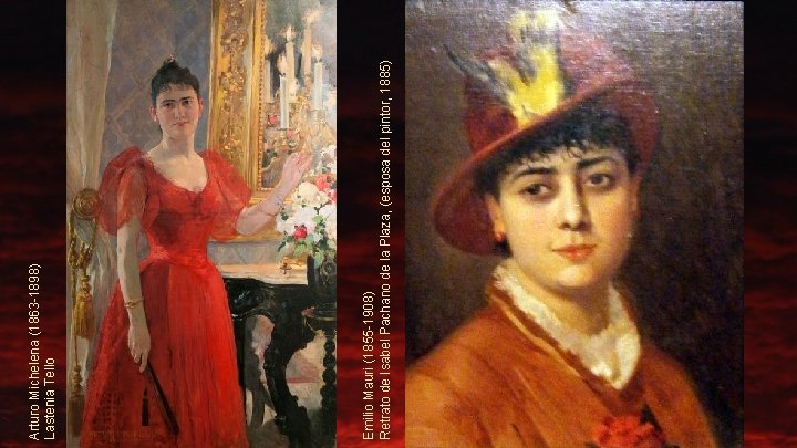 Emilio Mauri (1855 -1908) Retrato de Isabel Pachano de la Plaza, (esposa del pintor,