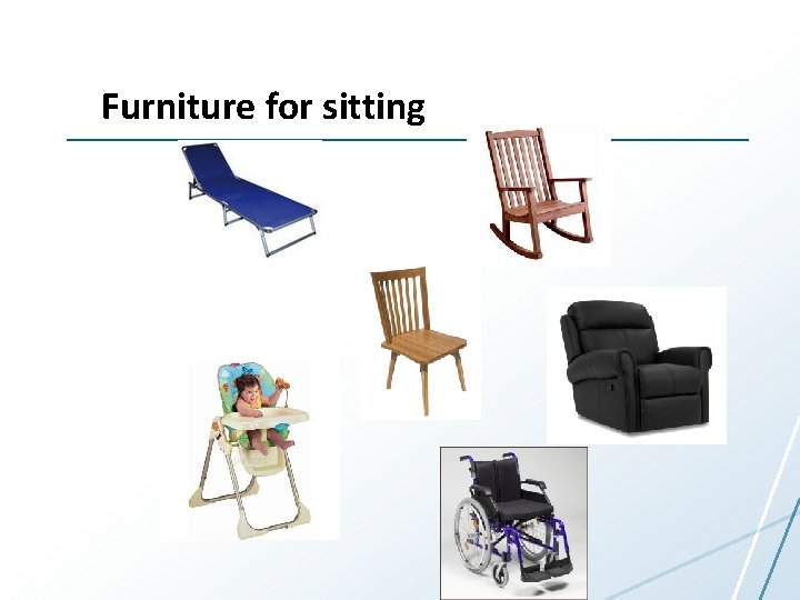 Furniture for sitting 