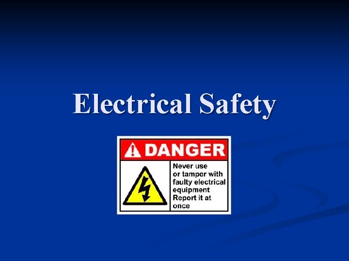 Electrical Safety 