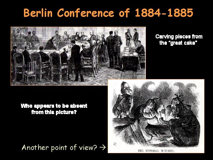 Berlin Conference of 1884 -1885 Carving pieces from the “great cake” Who appears to