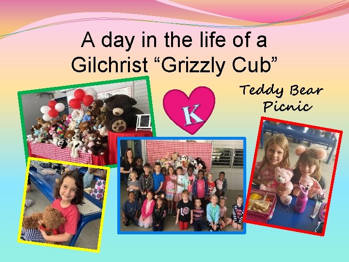 A day in the life of a Gilchrist “Grizzly Cub” K Teddy Bear Picnic