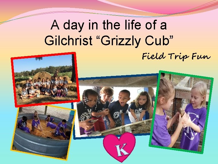 A day in the life of a Gilchrist “Grizzly Cub” Field Trip Fun K