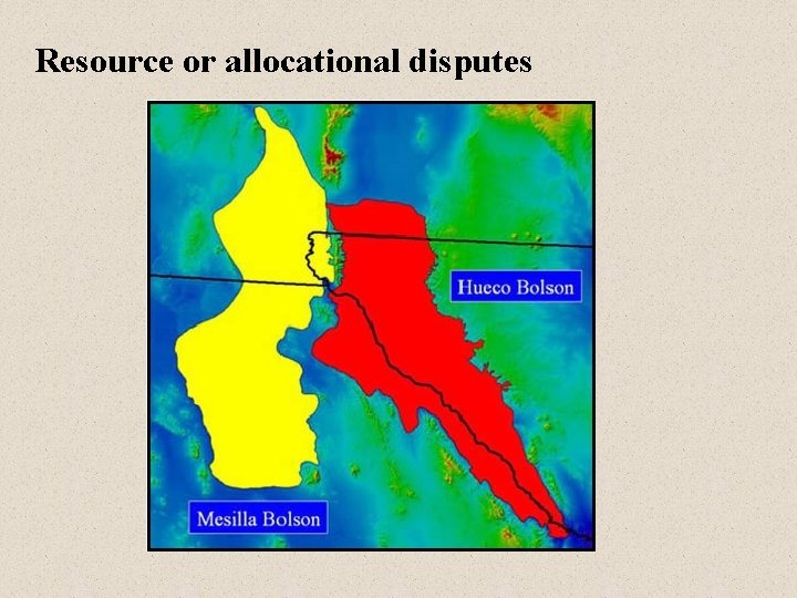 Resource or allocational disputes 
