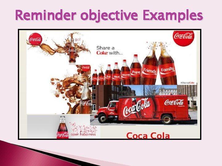 Reminder objective Examples 