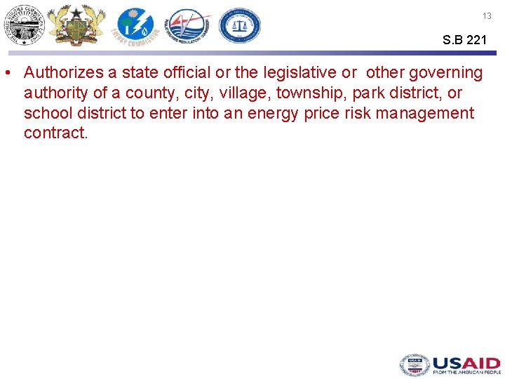 13 S. B 221 • Authorizes a state official or the legislative or other