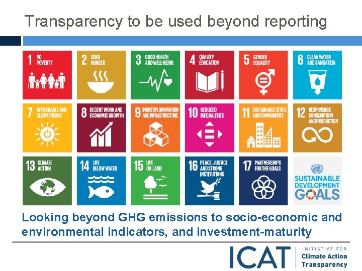 The Initiative for Climate Action Transparency An overview