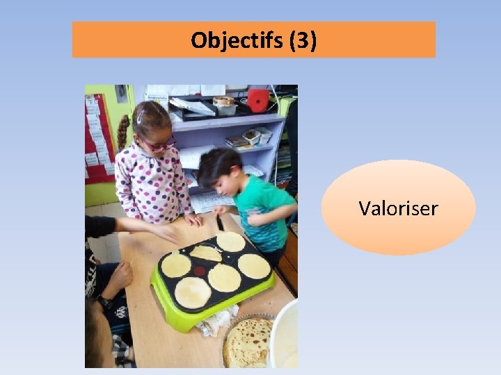 Objectifs (3) Valoriser 