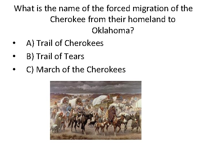 What is the name of the forced migration of the Cherokee from their homeland