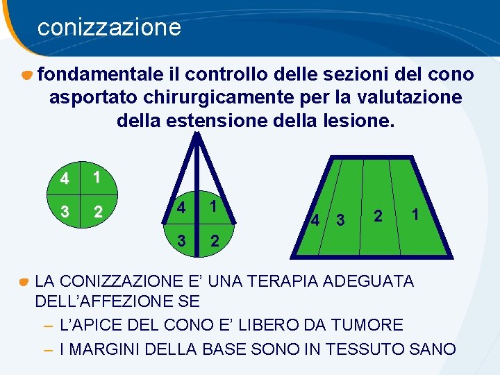 conizzazione fondamentale il controllo delle sezioni del cono asportato chirurgicamente per la valutazione della