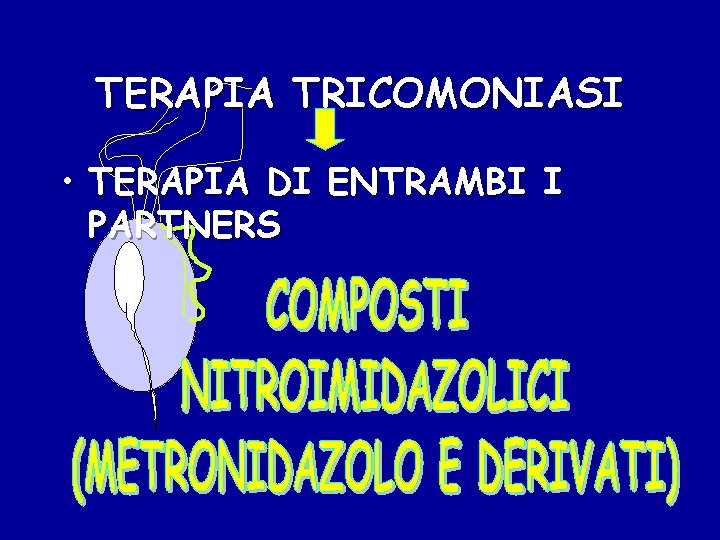 TERAPIA TRICOMONIASI • TERAPIA DI ENTRAMBI I PARTNERS 