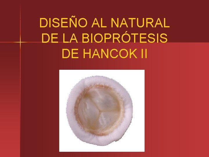DISEÑO AL NATURAL DE LA BIOPRÓTESIS DE HANCOK II 